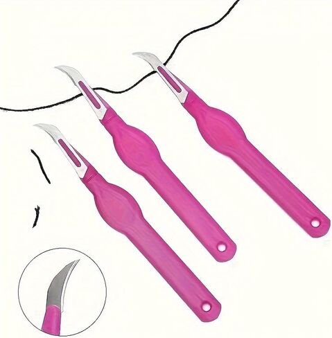 2-Pack Professional Seam Ripper Set with Non-Slip Handle - Sharp Stitch Remover for Quick Seam Removal, Ideal for Sewing Machines & DIY Needlework Projects in Saudi Arabia