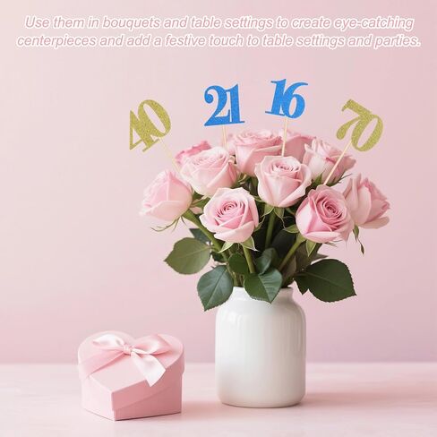 12 قطعة من العصي المركزية لعيد الميلاد الثلاثين من uxcell، قطع كب كيك لامعة من أغطية الكب كيك اللامعة لتزيين حفلات أعياد الميلاد، وردي in Kuwait