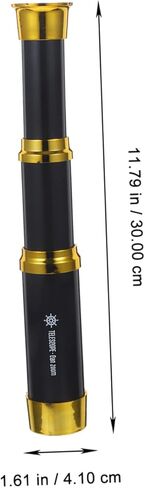 SUPVOX Compact Monocular Pirate Telescope Handheld Spyglass for Boys and Portable Black Gold Edge Science Exploration Tool for Outdoor Adventure and Birthday Gift in Saudi Arabia