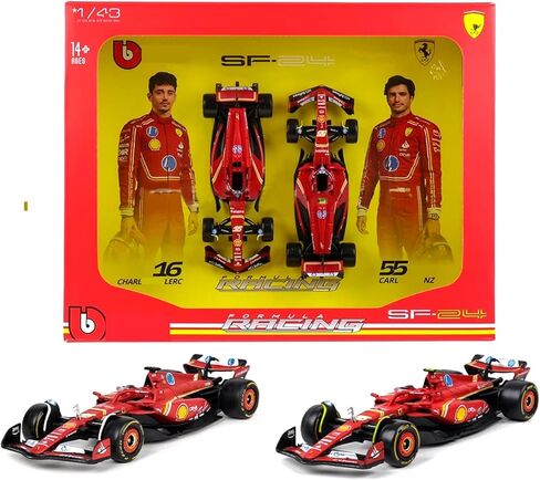 1/43 F1 SF24 Race Gift Box Dual Car Formula One Alloy Luxury Miniature Die Casting Car Model in Saudi Arabia