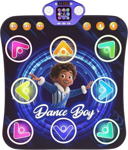 Dance Mat Toys for 3-12 Year Old Kids,Bluetooth Dance Pad with Light-Up 8 Keys,Interactive Dance Game with 4 Modes,Non-Slip & Built-in Music,Christmas Birthday Gift for Boys,Girls in Saudi Arabia