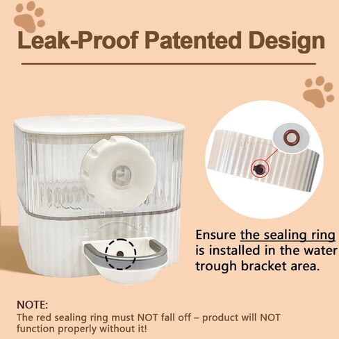 Marchul No Drip Rabbit Water Dispenser 650ml, Top Fill Pet Water Bowl Bottle Dishwasher-Safe for Rabbits, Bunny Guinea Pig Ferret, Puppy Kitten, Other Small Animals, BPA Free in Kuwait