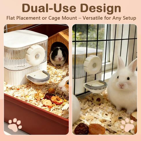 Marchul No Drip Rabbit Water Dispenser 650ml, Top Fill Pet Water Bowl Bottle Dishwasher-Safe for Rabbits, Bunny Guinea Pig Ferret, Puppy Kitten, Other Small Animals, BPA Free in Kuwait