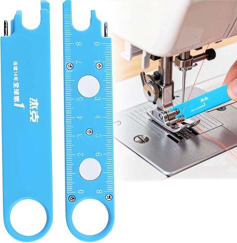 Sewing Machine Needle Threader - Quick Threading Device, Automatic Needle Threader with Magnetic Storage, Magnifier, and Ruler for Quilting, Alterations, and Tailoring in Saudi Arabia