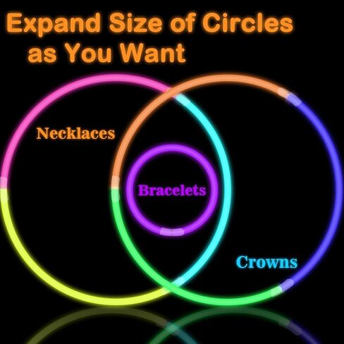 Glow Sticks Party Pack 8"-50, Light up Bracelets & Necklaces Accessories for Kids, Neon Glow in the Dark Valentines Day Party Favor Supplies Decoration for Birthday Camping Wedding Dance Parade in Kuwait