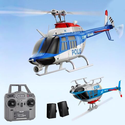 C138Pro 206 Remote Controlled Helicopter for Adults Beginners RC Heli Aileronless 6CH 6-Axis Gyroscope Air Pressure Hold Optical Flow Position Fly Upside Down 3D Rolling RTF 2Batteries in Saudi Arabia