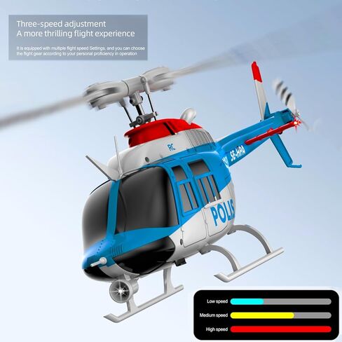 C138Pro 206 Remote Controlled Helicopter for Adults Beginners RC Heli Aileronless 6CH 6-Axis Gyroscope Air Pressure Hold Optical Flow Position Fly Upside Down 3D Rolling RTF 2Batteries in Saudi Arabia