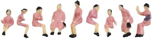 90-Piece HO Scale Model Railroad Seated People Figures, 1:87 Scale Assorted Color Sitting Passengers for Train Layouts and Scenery in Kuwait