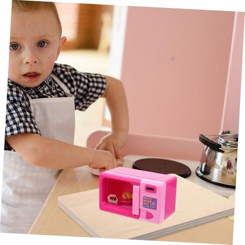 2Pcs Kitchen Appliance Simulation Rice Cooker and Microwave for Pretend Play Safe and Fun Home Appliance Model for Boys for Creative Playhouse Activities in Saudi Arabia
