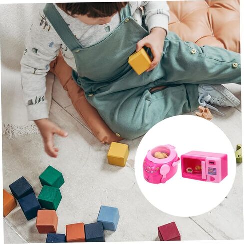 2Pcs Kitchen Appliance Simulation Rice Cooker and Microwave for Pretend Play Safe and Fun Home Appliance Model for Boys for Creative Playhouse Activities in Saudi Arabia