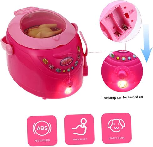 2Pcs Kitchen Appliance Simulation Rice Cooker and Microwave for Pretend Play Safe and Fun Home Appliance Model for Boys for Creative Playhouse Activities in Saudi Arabia
