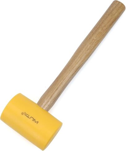 WUTA Multifunctional Leather Hammer Yellow Glue Hammer Wooden Handle Leather Mallet for Professional Leather Craft Tool 55mm in Saudi Arabia