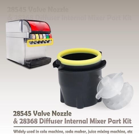 8 Pcs LEV 3.0 28545 Valve Nozzle and 28368 Diffuser Internal Mixer Part Kit Replacement for Cola Machine for Soda Maker for Juice Carbonated Beverage Dispensers, Inner Outer Valve Repair in Saudi Arabia