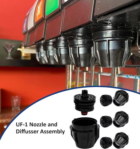 4 Pcs UF-1 Nozzle and Diffusser Assembly，Sodas Coke Valves Nozzles And Diffuser Part，Quick Response Nozzle，Suitable For Enhancing Carbonation In Beverage Makers in Saudi Arabia