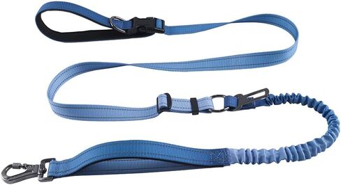 Hands Free Dog Leash for Large Medium Dogs Heavy Duty Bungee Reflective Adjustable Waist Leashes for Walking Running with Car Buckle 4-6FT (Green-1) in Saudi Arabia