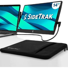 شاشة SideTrak Swivel مقاس 14 بوصة محمولة قابلة للفصل للكمبيوتر المحمول FHD TFT USB وشاشة مزدوجة مع مسند | متوافقة مع أجهزة Mac والكمبيوتر الشخصي والكروم | تناسب جميع أحجام أجهزة الكمبيوتر المحمول | مدعوم من USB-C أو Mini HDMI in Kuwait