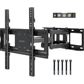 BONTEC Full Motion TV Wall Mount for 23-70" LED OLED OLCD UHD Flat Curved TVs, Tilt Swivel Dual Articulating 6 Arms TV Bracket Supports Up to 99lbs, Max VESA 400x400mm, Fit 8/12/16" Studs in Kuwait