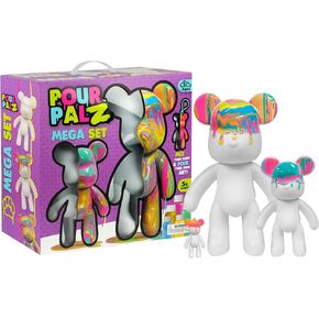 DIY Paint Pouring Kit – 1 XL Bear Figurine, 4 Acrylic Pour Paints, Mixing Cups & Tools, Create Unique Marbled Art, Fun Hands-On Craft Kit for Kids & Adults, Groovy Smoothie, Ages 5+ in Saudi Arabia