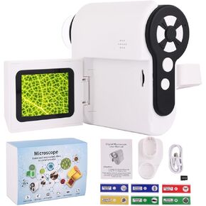 Microscope for Kids,100X-1000X Magnifications Digital Microscope-with 2.4"LCD Screen,Photo & Video Recording Functions.Suitable for Student Indoor & Outdoor Exploration in Saudi Arabia