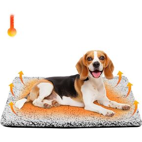 Self Warming Pet Pad, Super Soft Thermal Dog Crate Bed Pad for Crate, Sofa, Floor Washable Anti-Slip Self Warming Kennel Mat for Indoor Outdoor Dogs and Cats (LightGray, M) in Kuwait