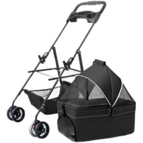 عربات الحيوانات الأليفة عربة الحيوانات الأليفة ذات الأربع عجلات عربة الحيوانات الأليفة القابلة للطي عربة الحيوانات الأليفة خفيفة الوزن عربة الحيوانات الأليفة في الهواء الطلق عربة الحيوانات الأليفة عربة الحيوانات الأليفة المتوسطة (أسود، صغير) in Kuwait