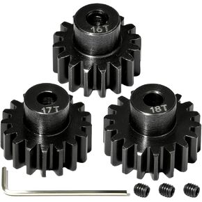 0.8M Pinion Gear Set Hardened Steel 3.175mm Shaft 10T 11T 12T Pinion Gears with Screws and Hex for Tamiya, Traxxas, Arrma, Axial, Losi, HPI 1/10 RC Car Brushless Brush Motor Upgrade in Saudi Arabia