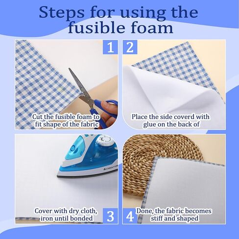 Soft Foam Stabilizer Sew in Soft and Stable Foam Stabilizer Adaptable Cut into Variable Sizes Strengthen for Machine Embroidery, Hand Sewing, Quilting, Piecing Projects(36''x79'') in Saudi Arabia