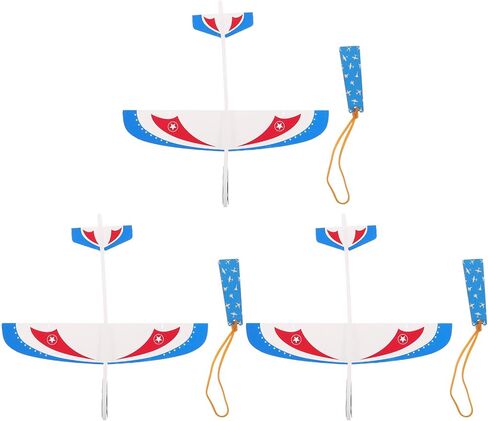 طقم طائرة شراعية تعمل بالطاقة من 3 قطع من DECHOUS - لعبة طائرة للأطفال الصغار، مجموعة بناء نموذج طائرة، طائرة شراعية STEM للأطفال الذين يلعبون في الهواء الطلق in Kuwait
