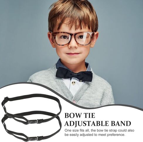 10Pcs Adjustable Bow Tie Elastic Strap Band for Men Wedding Party DIY Bowknot Tie Accessories in Kuwait