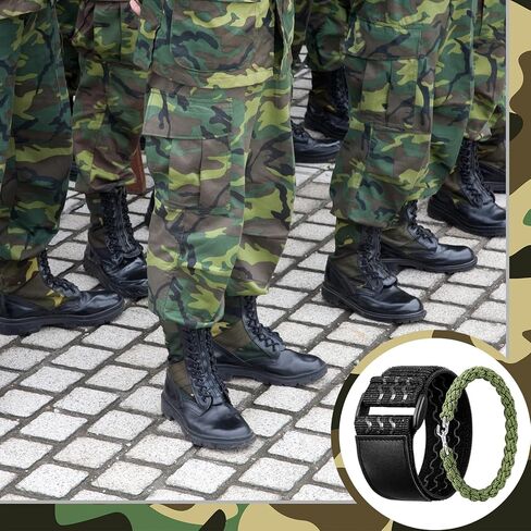 24 قطعة من البلوزات الطويلة العسكرية 4 أشرطة للأحذية طويلة بخطاف وحلقة للكاحل 20 شريطًا مطاطيًا للبلوزات والمشي لمسافات طويلة وركوب الدراجات وصيد الأسماك والعمل في الهواء الطلق والعتاد التكتيكي والزي الرسمي للجيش in Kuwait