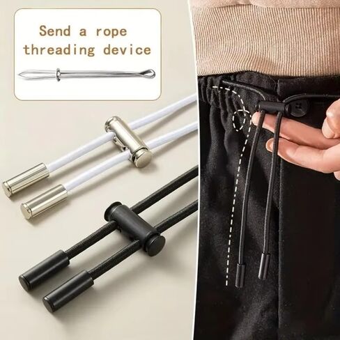 1 Set Pants Elastic Waist Drawstring,Adjustable 2Metre Sweatpants Waist Drawstring Strap Waistband with Buckle for DIY(Color2) in Saudi Arabia