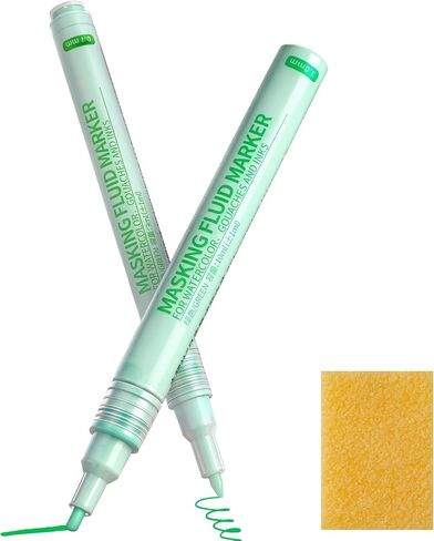 3 Pcs 2 Blue Masking Fluid Pen for Watercolor Painting with 1 Cleaning Eraser 0.7mm and 3.0mm Masking Fluid Marker Applicator Tip for Watercolor Ink Various Art Projects Gouache Painting in Saudi Arabia