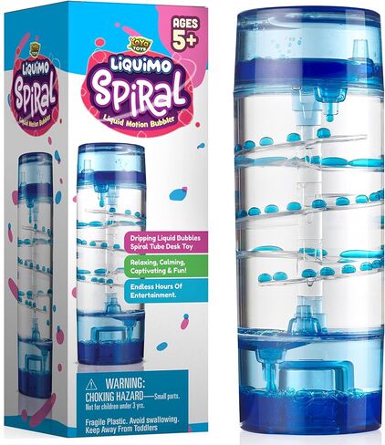 YoYa Toys Liquimo Spiral Liquid Motion Bubbler Timer for Kids - Bubble Drop Hourglass - Fidget Toys for Autistic Children Activity - Office Desk Top Accessories, Holiday Stocking Stuffers in Kuwait
