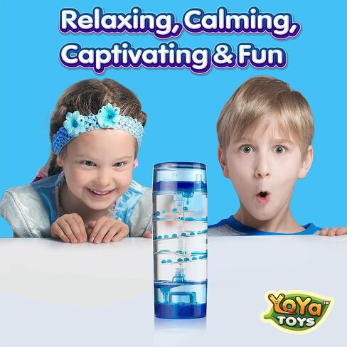 YoYa Toys Liquimo Spiral Liquid Motion Bubbler Timer for Kids - Bubble Drop Hourglass - Fidget Toys for Autistic Children Activity - Office Desk Top Accessories, Holiday Stocking Stuffers in Kuwait
