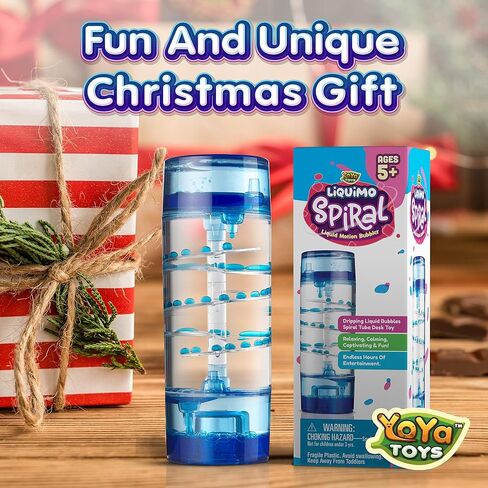 YoYa Toys Liquimo Spiral Liquid Motion Bubbler Timer for Kids - Bubble Drop Hourglass - Fidget Toys for Autistic Children Activity - Office Desk Top Accessories, Holiday Stocking Stuffers in Kuwait