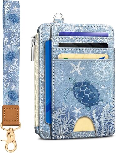 Goth Bat Spider Credit Card Holder Small Wallet Women, Gothic Slim RFID Blocking Wallet Woman Keychain with Zipper Coin Pocket, Front Pocket Thin Travel Card Case with ID Window Ladies Gifts in Saudi Arabia