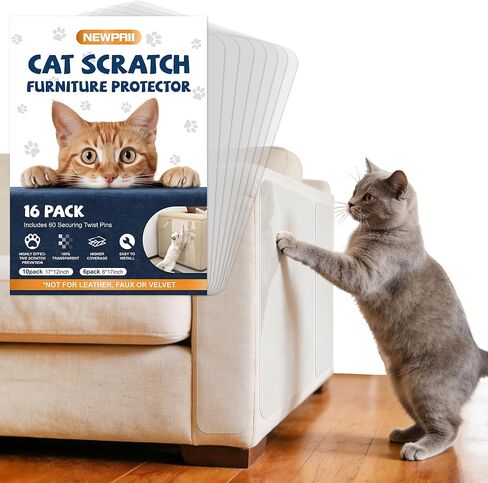 16PCS Large Anti Cat Scratch Furniture Protector for Sofa, Doors, Couch Corner Protectors from Cats Claws Scratching, Heavy Duty Anti-Claw Shield for Fabric Sofas in Saudi Arabia