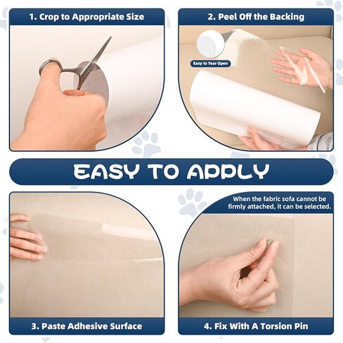 16PCS Large Anti Cat Scratch Furniture Protector for Sofa, Doors, Couch Corner Protectors from Cats Claws Scratching, Heavy Duty Anti-Claw Shield for Fabric Sofas in Saudi Arabia