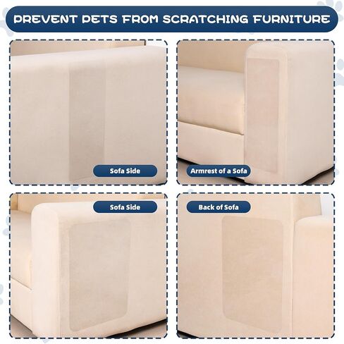 16PCS Large Anti Cat Scratch Furniture Protector for Sofa, Doors, Couch Corner Protectors from Cats Claws Scratching, Heavy Duty Anti-Claw Shield for Fabric Sofas in Saudi Arabia