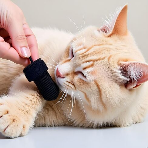 4 PCS Cat Mittens to Prevent Scratching, Mesh Breathable Cats Shoes, Adjustable Cat Anti Scratch Gloves for Cats When Bathing and Nail Trimming(Black, S) in Saudi Arabia