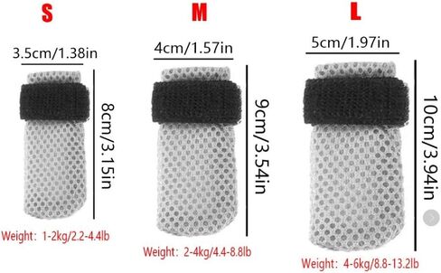 4 PCS Cat Mittens to Prevent Scratching, Mesh Breathable Cats Shoes, Adjustable Cat Anti Scratch Gloves for Cats When Bathing and Nail Trimming(Black, S) in Saudi Arabia