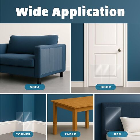 Anti Cat Scratch Furniture Protector, 8-Pack Durable Couch Protector from Cat Claws with 55 Twist Pins for Ultimate Heavy-Duty Transparent Scratch Deterrent for Sofa, Walls & Doors in Saudi Arabia