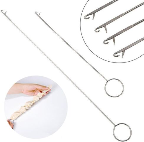 Loop Turner Hook with Latch,Sewing Loop Turner Hook Long LoopTurner Tool with Latch,Knot Grippers Tool for Silicone Beads Needle-Hook,for Fabric Belts Strips DIY Knitting Accessories,Sewing Concepts in Saudi Arabia