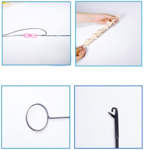 Loop Turner Hook with Latch,Sewing Loop Turner Hook Long LoopTurner Tool with Latch,Knot Grippers Tool for Silicone Beads Needle-Hook,for Fabric Belts Strips DIY Knitting Accessories,Sewing Concepts in Saudi Arabia
