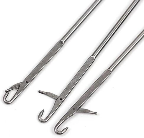 Loop Turner Hook with Latch,Sewing Loop Turner Hook Long LoopTurner Tool with Latch,Knot Grippers Tool for Silicone Beads Needle-Hook,for Fabric Belts Strips DIY Knitting Accessories,Sewing Concepts in Saudi Arabia