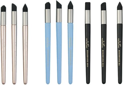 Color Shaper Paint Mixing Tool for Smearing Blending Highlighting Detailing Inclined Tip/Round Tip Pastel Blending Tool Color Shaper Tool Silicone Color Shaper Painting Tool Silicone Painting Brush in Saudi Arabia