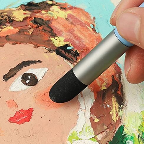Color Shaper Paint Mixing Tool for Smearing Blending Highlighting Detailing Inclined Tip/Round Tip Pastel Blending Tool Color Shaper Tool Silicone Color Shaper Painting Tool Silicone Painting Brush in Saudi Arabia