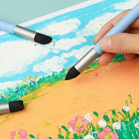 Color Shaper Paint Mixing Tool for Smearing Blending Highlighting Detailing Inclined Tip/Round Tip Pastel Blending Tool Color Shaper Tool Silicone Color Shaper Painting Tool Silicone Painting Brush in Saudi Arabia