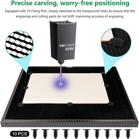 SKOUPHY Honeycomb Laser Bed for Wecreate Vision Pro Laser Engraver and Cutter Machine, Honeycomb Bed with Fixing pins for Vision Pro Laser Cutter 21.3 * 14.6 * 0.62 Inch in Saudi Arabia