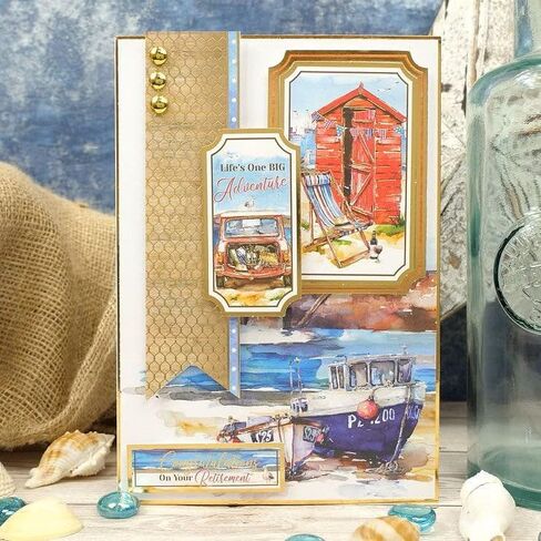 Hunkydory Crafts Deluxe Craft Pad - Picturesque Pastimes: 20-Sheet A4, Gold Foiled & Die-Cut Toppers, Cardstock, Inserts in Saudi Arabia